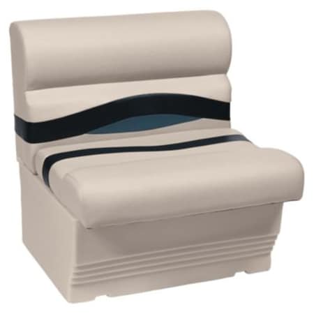 Wise Premier Series Pontoon Furniture - 27 in. Bench Seat - Model BM1143 - Platinum-Navy-Cobalt 53564701